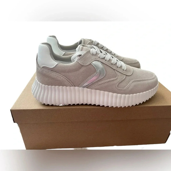 NIB Steve Madden Shereen Leather and Suede Platform Sneakers - Picture 2 of 7